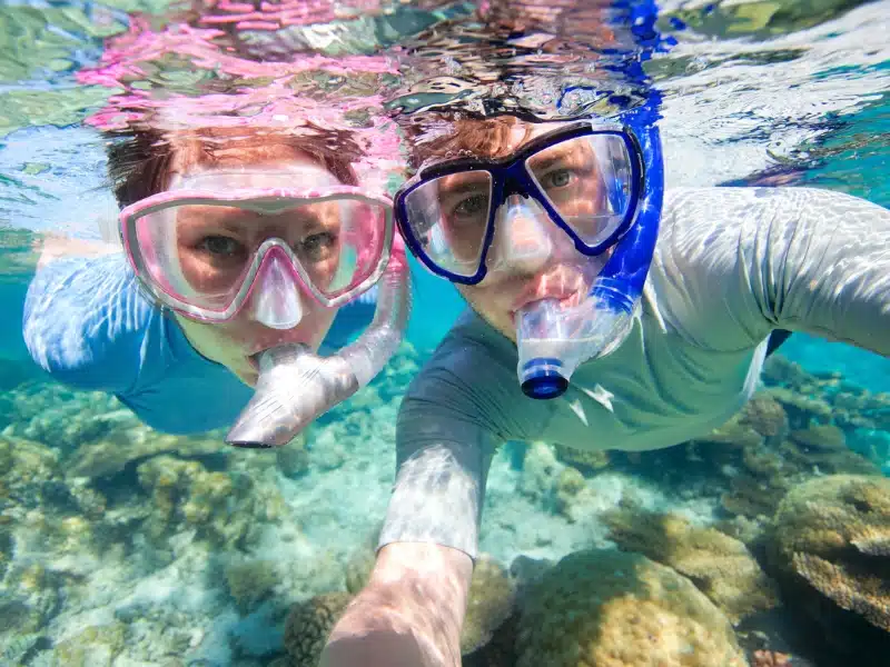 Cabo Snorkeling Tours - Snorkeler taking selfie image